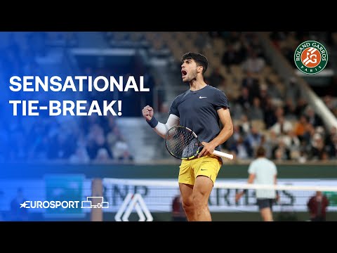 Carlos Alcaraz vs Sebastian Korda INCREDIBLE tie-break | 2024 French Open 🇫🇷