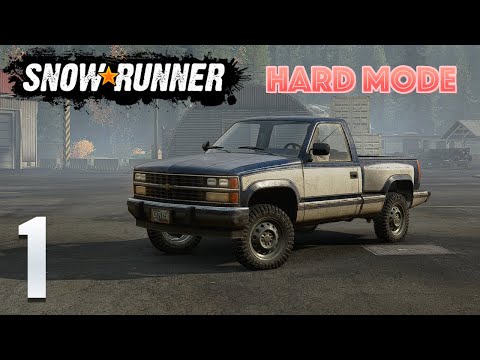 SnowRunner Hard Mode [S01E01] Scenario outline & first truck