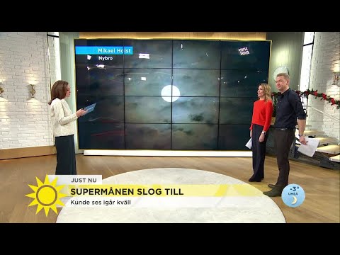 Supermånen slog till inatt - tittarbilder från hela landet strömmade in - Nyhetsmorgon (TV4)