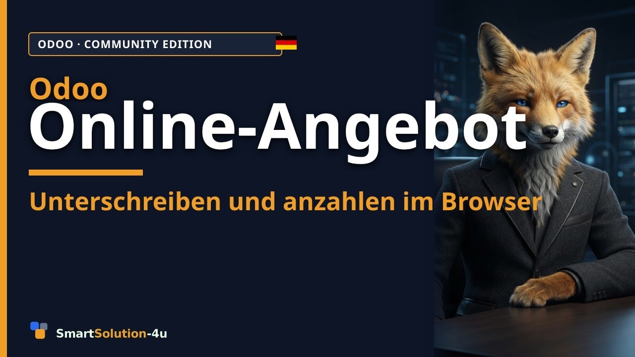 Odoo Online-Angebot: unterschreiben und anzahlen im Browser statt PDF