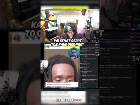 Kai Cenat reacts to drake diss post