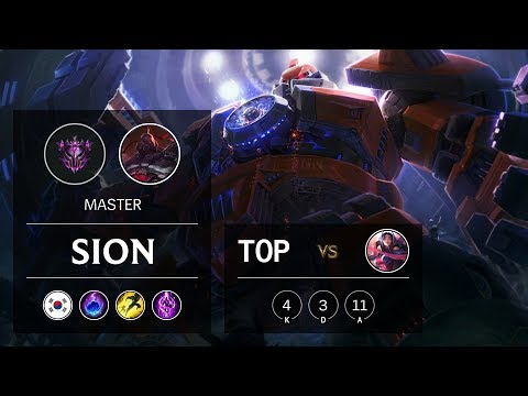 Sion Top vs Irelia - KR Master Patch 9.20