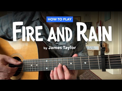 How to play FIRE AND RAIN by James Taylor (guitar lesson with tabs)