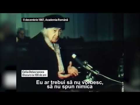 Cella Delavrancea – Discurs MAGISTRAL despre modestie la Academia Română (11 decembrie 1987)