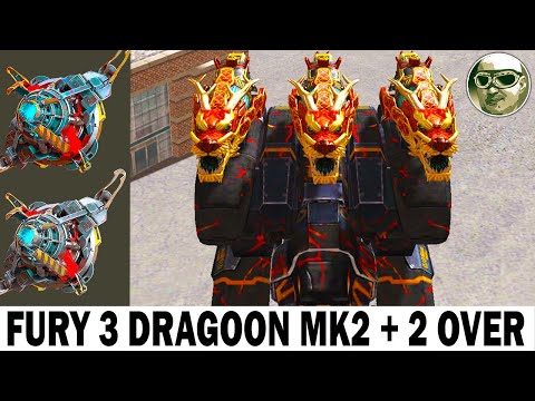 FURY 3 DRAGOON MK2 & 2 OVERDRIVE UNIT 6 LVL WAR ROBOTS PILOT ADRIAN CHONG! + 85% DAMAGE