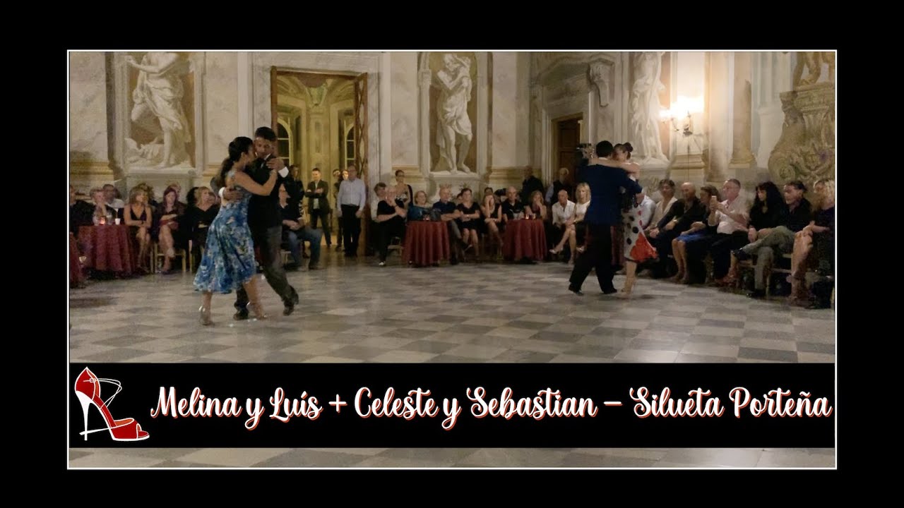 Celeste Rey y Sebastian Nieva + Melina Muriño y Luis Cappelletti 3/4 -Silueta Porteña Milonga Dorada