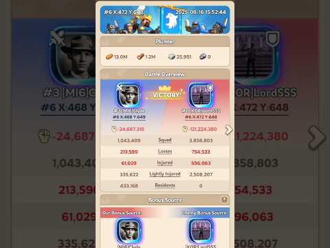 220M power burned s3 vs s6 kingdom of power #kingshot