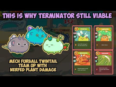 Mech Furball + Termi + Nerfed Plant Dmg 1950+ MMR vs Shrimp, Bird Mech, Poison, Bugs - Axie Infinity