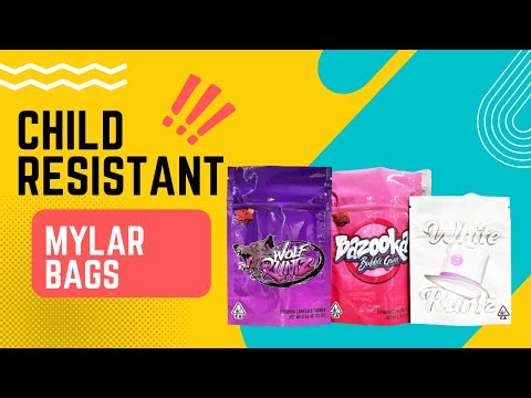Custom Printed Smell Proof Child Resistant Marijuana Edible THC Candy Packaging Bags