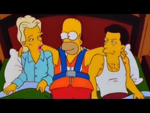 Homer Finds The Secret Home Of Kim Basinger And Alec Baldwin - The Simpsons