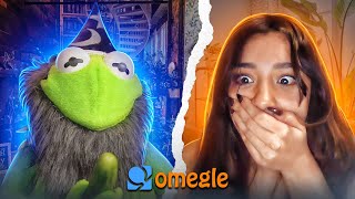 Kermit showing off his magic tricks on Omegle