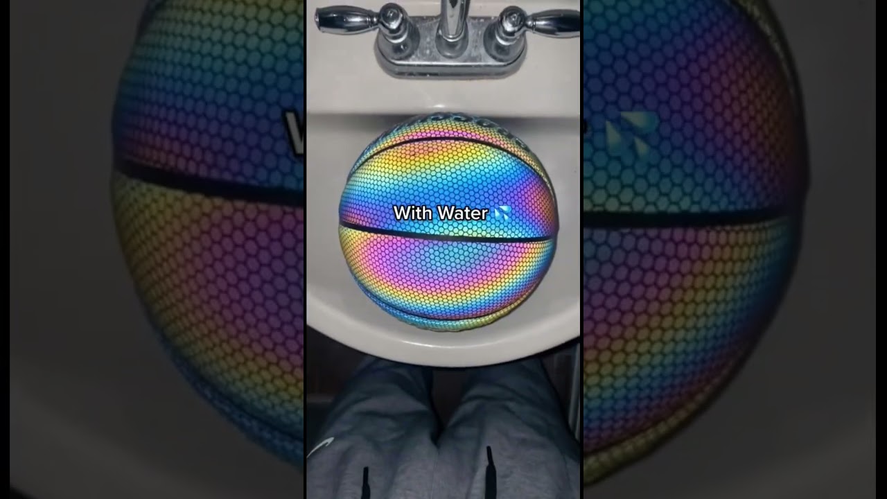 Water does this to the Ball! 😳 #wow #glowing #basketball #fyp #viral