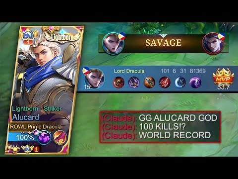 Alucard 100 KILLS!? NEW WORLD RECORD!! (NOT CLICKBAIT)