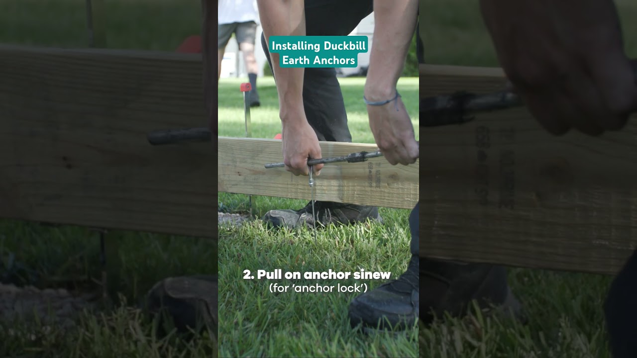 How To Install Duckbill Earth Anchors to tie down floating decks or sheds