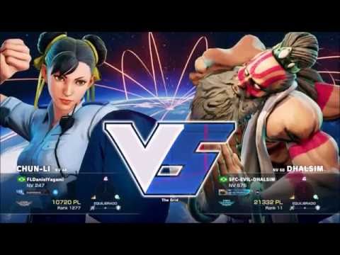 SFV - SFC-EVIL-DHAlSIM(Dhalsim) VS FLDanilYagami(Chun-Li) RANKED MATCHES.