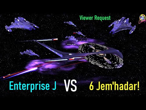 Viewer Request - Enterprise J VS 6 Jem'hadar Battle Ships - Both Ways - Star Trek Starship Battles