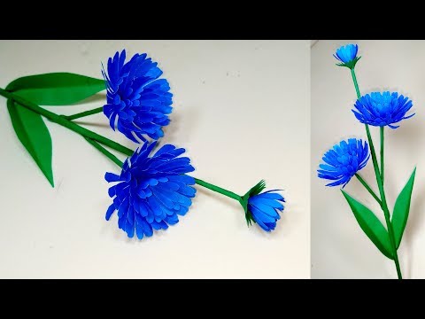 How to Making Paper Stick Flower | Beautiful Paper Stick Flower Idea | Jarine's Crafty Creation