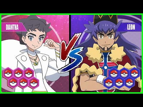 Pokemon Battle Pedia: Diantha Vs Leon