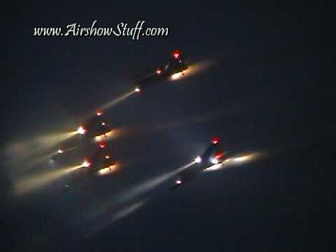 Aeroshell Aerobatic Team - Entire Night Time Performance w/ Pyro! - Branson Airshow 2009