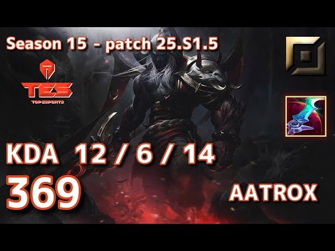 【KRサーバー/GM】TES 369 エイトロックス(Aatrox) VS カミール(Camille) TOP - Patch25.S1.5 KR Ranked【LoL】
