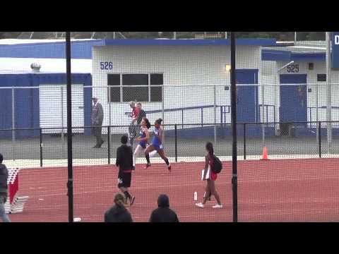 VarG 200m Heat 2 vs Fountain Valley 4-22-15 - Los Alamitos Girls
