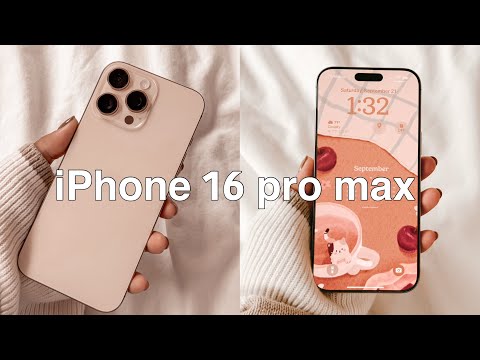 iPhone 16 pro max unboxing + accessories | Desert Titanium ✨📱