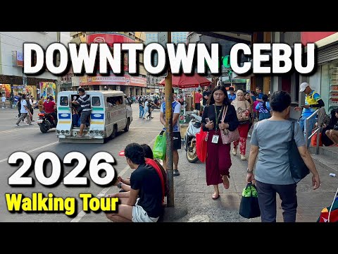 Cebu City, PHILIPPINES Downtown Walking Tour 2026 🇵🇭 NO FILTER Walk, Street Markets & Street Food