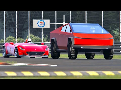 Ferrari Monza SP1 vs Tesla Cybertruck - Monza