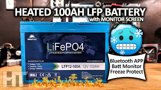 SunGoldPower HEATED 100Ah LiFePO4 Lithium Battery With APP | Monitor
