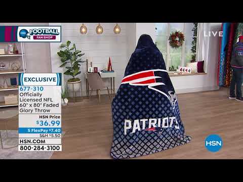 Officially Licensed NFL 60" x 80" Faded Glory Throw