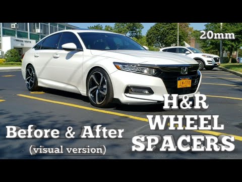 2018-2021 Honda Accord H&R 20mm Wheel Spacers Before & After