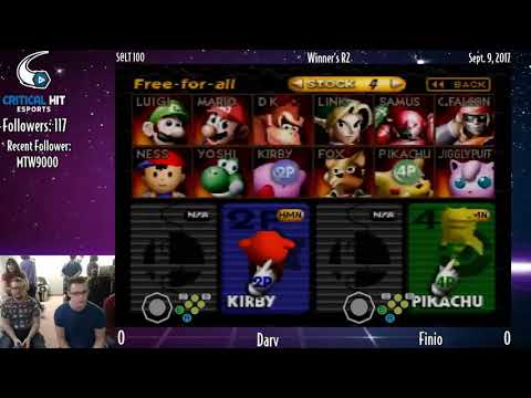 S@LT 100 - SSB64 - Darv (Kirby) vs. Finio (Pika) - W2