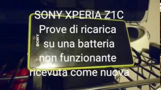 Sony Xperia Z1c: prova carica batteria difettosa