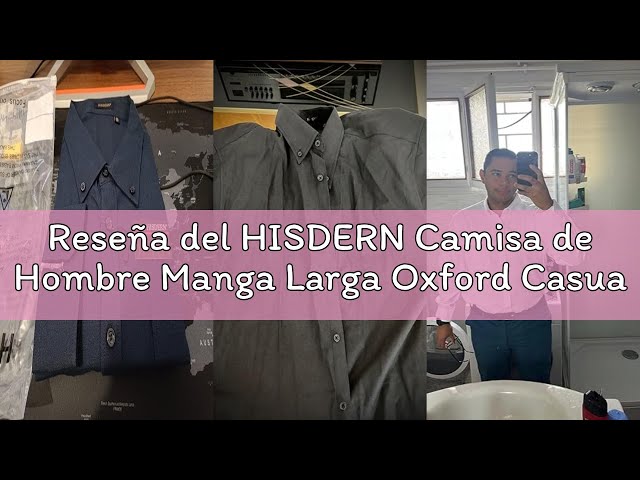 Vídeo relacionado con HISDERN Blanco Camisa de Hombre Manga Larga Oxford Casual Informal Camisas de algodón con Bolsillo Regular Fit M