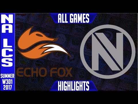 Echo Fox vs Team Envy ALL GAMES Highlights | NA LCS Week 3 Summer 2017 | FOX vs NV