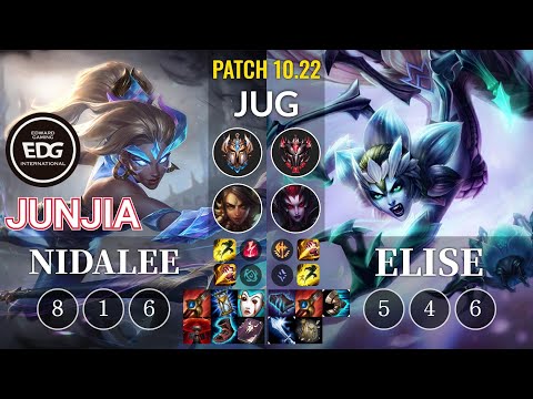 EDG JunJia Nidalee vs Elise Jungle - KR Patch 10.22