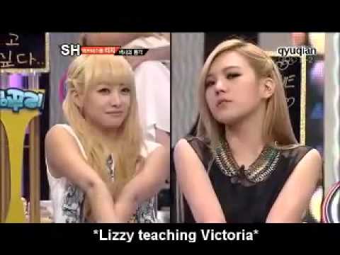 120724 f(x) Victoria's Sexy Pose and SJ Kyuhyun's Little Laugh on SH