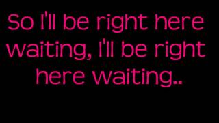 Tynihsa Keli-Right Here Waiting Lyrics On Screen