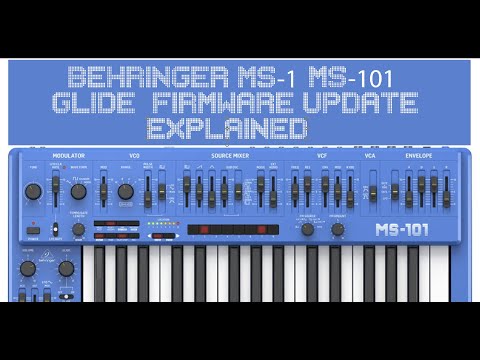Behringer MS-1 MS-101 Glide Firmware Update Explained