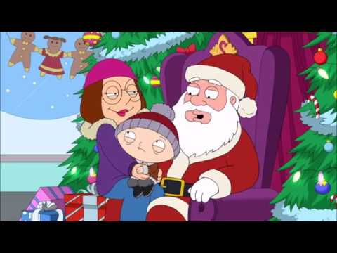 Meg sits on Santa's lap - Family Guy