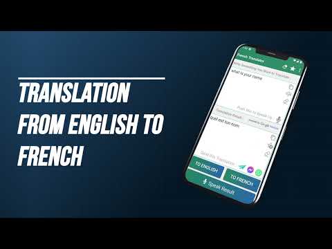 French - English Translator Video