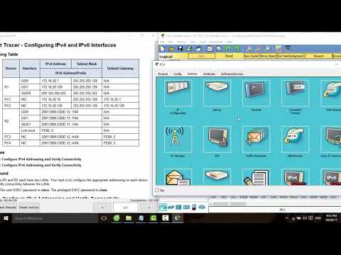[CCNAv6 S2] 1.1.3.5 Packet Tracer - Configuring IPv4 and IPv6 Interfaces