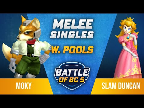 moky (Fox) vs Slam Duncan (Peach) - Melee Singles Winners Pools - Battle of BC 5