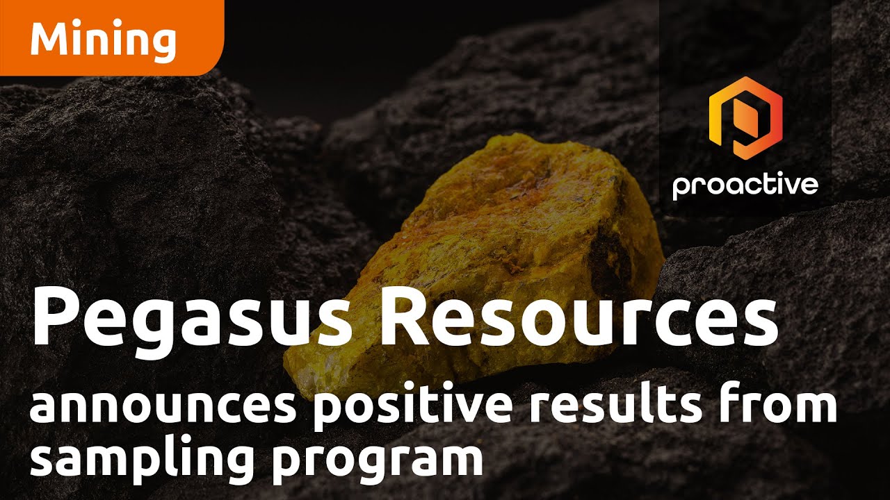 Pegasus Resources announces positive results from comprehensive sampling program at Energy Sands
