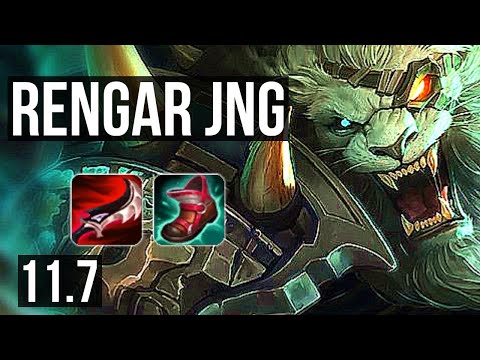 RENGAR vs EVELYNN (JUNGLE) | 6/0/2, 1.4M mastery, 300+ games, Dominating | EUW Master | v11.7