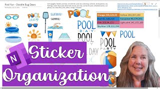 Digital Sticker organization - keywords, color codes and source information