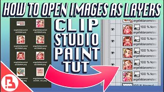 HOW TO OPEN MULTIPLE IMAGES AS LAYERS IN A CANVAS - CLIP STUDIO PAINT CSP TUTORIAL + QUICK RESIZING