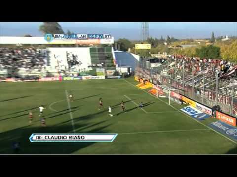 Gol de Riaño. San Martín 3 Lanús 1. Fecha 15. Torneo Final 2013. FPT