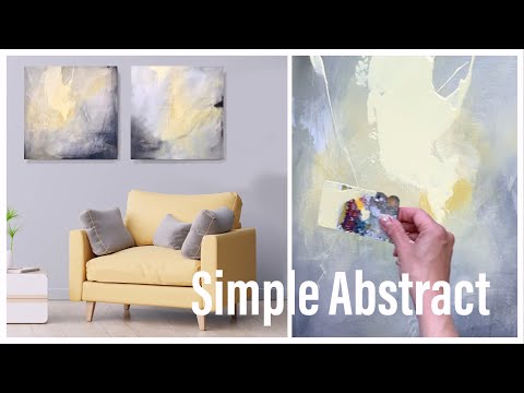 Abstract painting, acrylic, new varnish, easy painting, for beginners