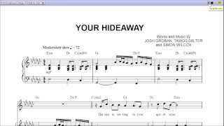 Your Hideaway by Josh Groban - Piano Sheet Music:Teaser